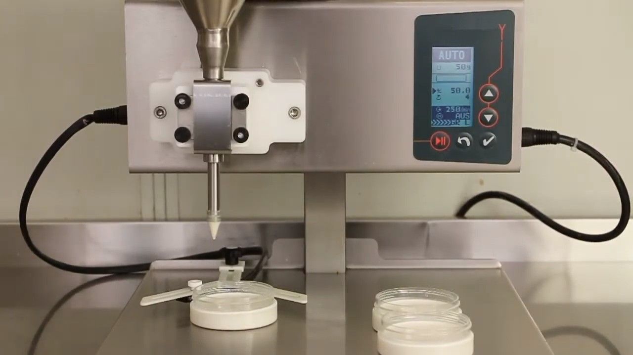 Remplisseuse semi-automatique pour produits visqueux FGY03 - dosage 10 à 100g_1