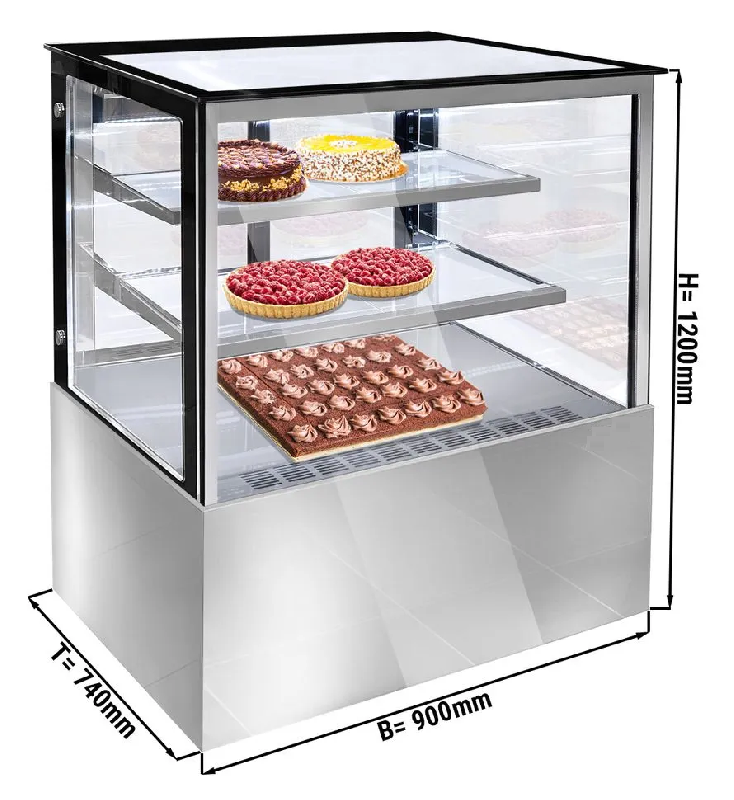 Vitrine réfrigérée de présentation avec service arrière 90 cm (gaz écologique r290a)_1