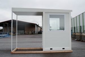 Guérite modulaire avec auvent - Poste de garde traversant_1