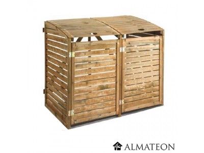 Cache-conteneurs et abris poubelle en pin - 0100034 / ALM 082017 - Almateon - L150 x P90 x H125cm - JARDIPOLYS by Burger_1