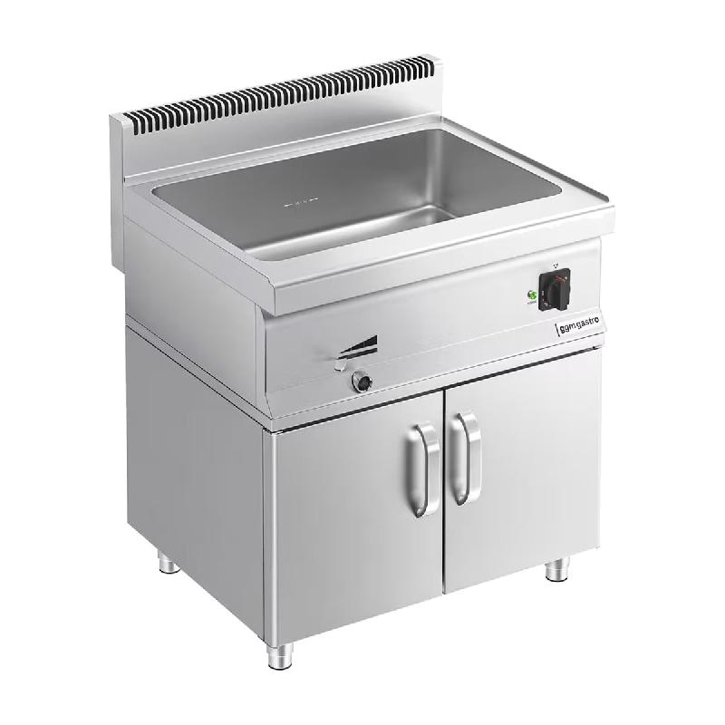 Bain-marie électrique sur meuble - 2x GN 1/1 - Meuble 2 portes Inox | GGM - Mario 700_1