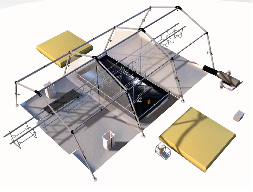 Chaîne de décontamination pour risques NRBC adaptable et sur-mesure