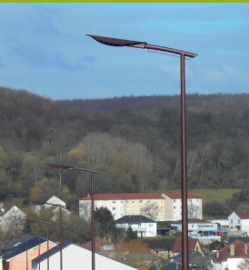 Luminaire d'éclairage public Bhoot - LED 70W - 7480 lm - aluminium - hauteur conseillée 8m - design feuille de hêtre_1