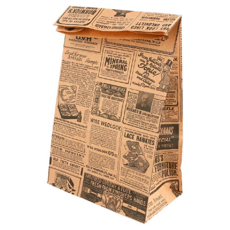 Sac kraft SOS Times 14+8x24cm - par 1000_1