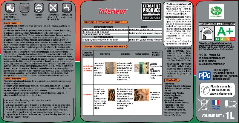 Traitement du bois poutres et charpentes XYLOPHENE 20 ans - 1L - Incolore - Insecticide - Fabrication française_1