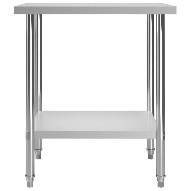 Vidaxl table de travail de cuisine 80x60x85 cm acier inoxydable 51186_1