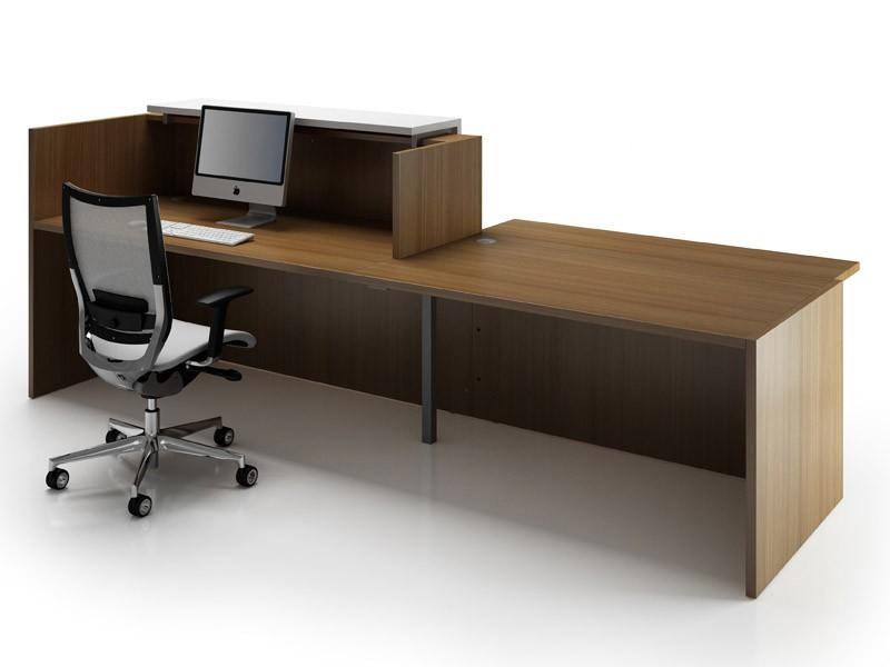 Banque d'accueil Z2 blanche avec accès handicapés - Officity - 206, Beige, Droite, Blanc_1