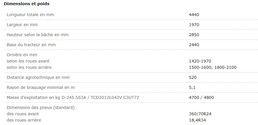 Belarus 923.4 - Tracteur agricole MTZ Belarus - Diesel 70 kW (95 CV) - 4 cylindres - Transmission 14/4_1