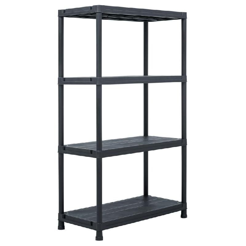 Vidaxl étagères de rangement 2 pcs noir 200 kg 80x40x138 cm plastique 276259_1