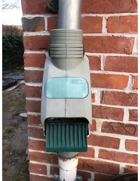 Filtre pour récupération d'eau de pluie compatible avec descentes Ø 8 à 11 cm