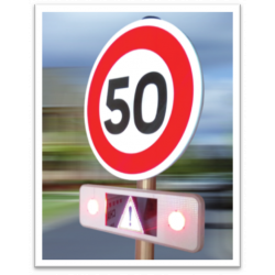 Panneau lumineux bi-flash B14 avec radar pédagogique et écran d'affichage_1