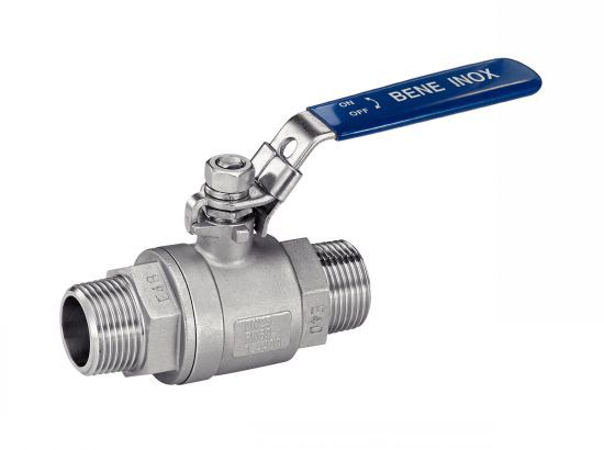 Vanne 2 pièces mâle/mâle gaz - inox 316 - DN8 à DN25 - température -20ºC à +150ºC - joints PTFE_1