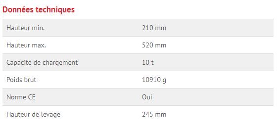 Cric bouteille 10T - BGS Technic 1977 - longueur de broche 80 mm_1