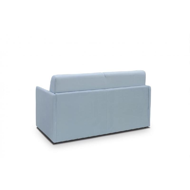 Canapé-lit express Colosse - Couchage 160 cm - Matelas mémoire de forme 22 cm - Velours bleu pastel_1