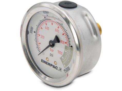 G2538R, Manomètre, 63 mm Face, Raccordement centre arrière, Bain de glycérine, 1000 bar pression maximale_1