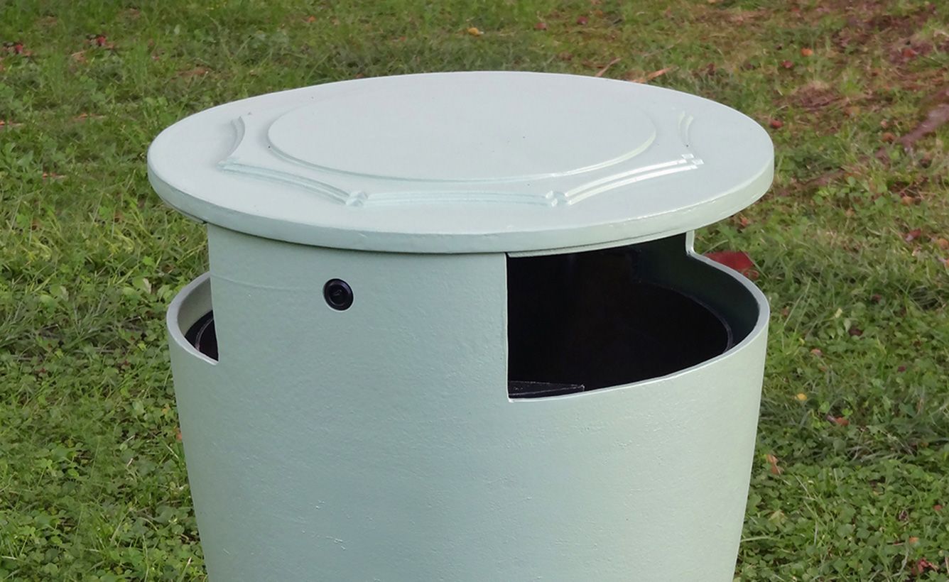 Medina - Poubelle Publique - Larus - Fonte - 32L - Motifs Géométriques Marocains_1