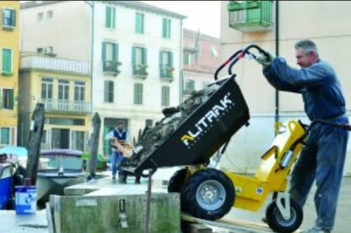 Brouette motorisée robuste avec structure en acier