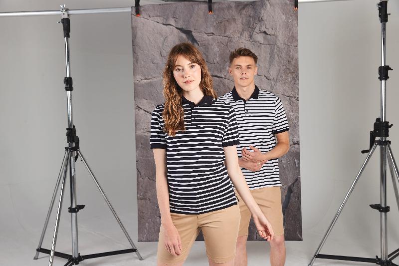 Polo jersey à rayures - Réf: FR230 - 100% coton - Front Row_1