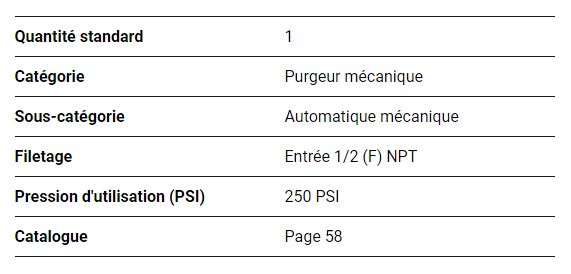 Purgeur automatique - Topring - pression d'utilisation : 230 psi - 59.446 - purge mécanique grande capacité_1