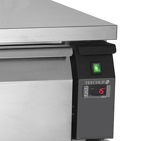 Soubassement réfrigéré 2 tiroirs GN 3/1 - 154 L | 1230 x 700 x 865 mm | Tefcold - UD2-3_1