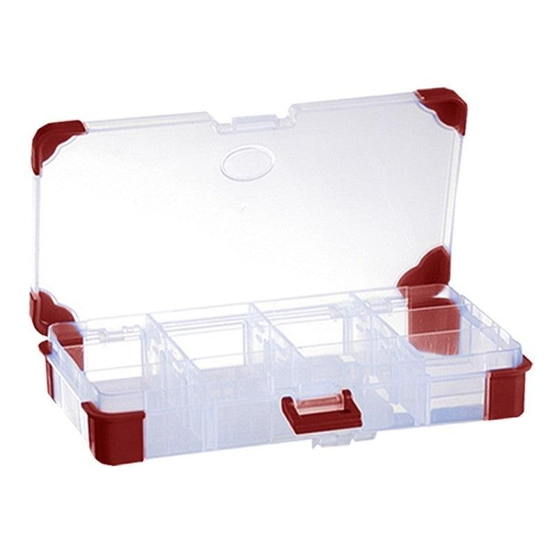 Boîte à compartiments et coins caoutchouc - Rouge / 170 x 100 x 30 mm_1