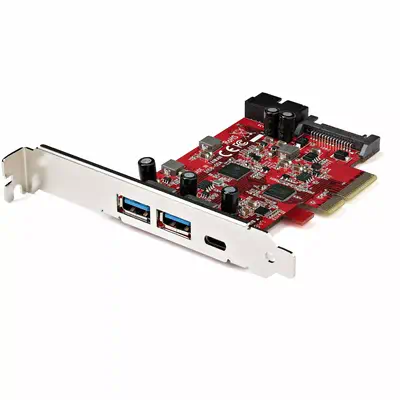 Carte PCI Express USB 5 Ports - Carte PCIe USB 3.2 Gen 2 (10Gbps) avec 1x USB-C & 2x USB-A - 1x IDC_1