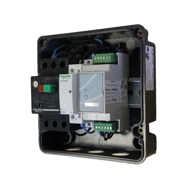 Coffret électrique pour pompe - bleu électrique - disjoncteur 4 à 6A - PF10B091 - pour moteur tri jusqu'à 4 kW ou mono jusqu'à 2.2 kW_1