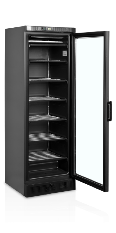 Congélateur vertical de vitrine noir L.595mm 1 porte TEFCOLD_1