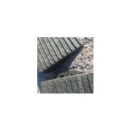 Rampe pour trottoir - ensemble en caoutchouc recyclé - 500 x 300 x 100 mm - passage de câble 20 mm_1