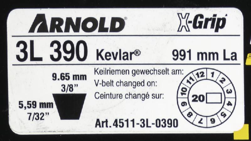 Courroie trapézoïdale X-Grip V - type 3L390_1