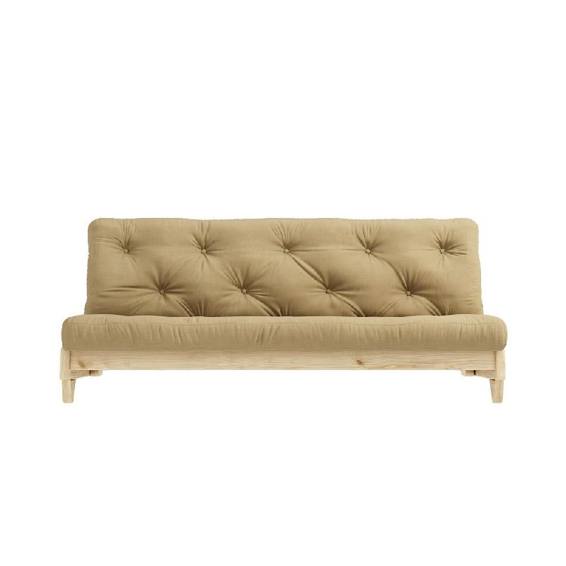 Banquette convertible FRESH en pin massif - Coloris beige blé - Couchage 140 x 200 cm - Marque KARUP_1