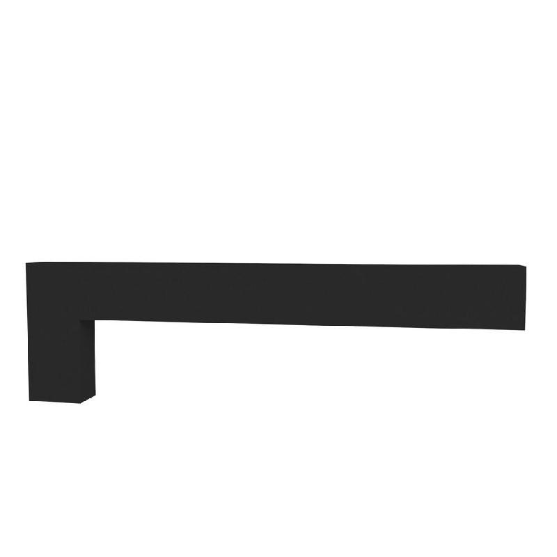 Barre horizontale Oslo avec equerre 6x10x160 cm - noir_1