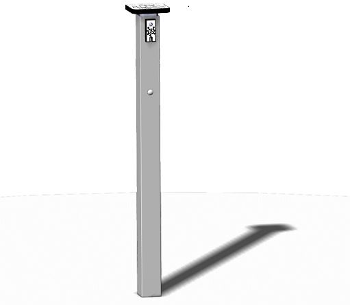 Distributeur de gel hydroalcoolique adultes - DGH01 - hauteur 1245 mm, longueur 80 mm, largeur 80 mm_1