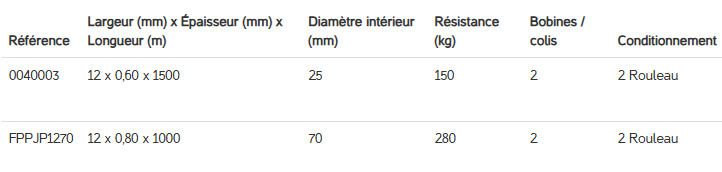 Feuillard PP avec joues plastique pour les utilisations courantes_1