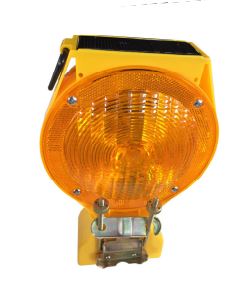 Lampe de chantier solaire double face avec lentilles diamètre 180 mm - Cellule photovoltaïque et autonomie 150 heures_1