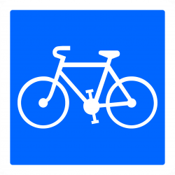 Panneau indication piste/bande cyclable réservée aux cycles à deux ou trois roues C113 - WP Signalisation_1