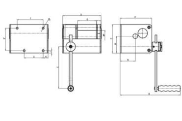 RWL Treuil mural avec engrenage à vis sans fin et roue libre - Rema Holland B.V - câble diamètre 5 à 10 mm_1