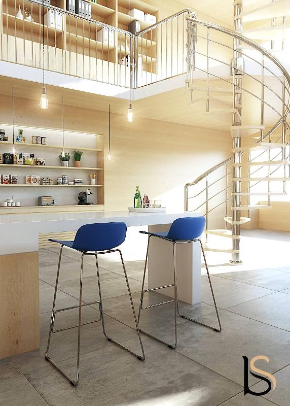 Tabouret haut assis-debout Nut - Mobel Linea. - Noir_1