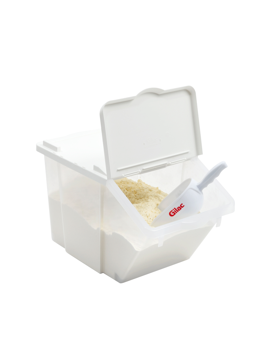 Bac à ingrédients 30L - empilable, emboîtable, avec couvercle - Polypropylène alimentaire - Référence INGRED/30_1