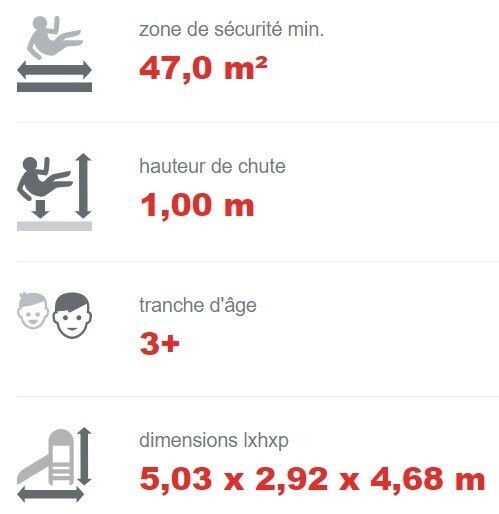 Jeu multi tours tous petits en acier inoxydable et PEHD - Référence BT11559 - Conforme EN1176_1
