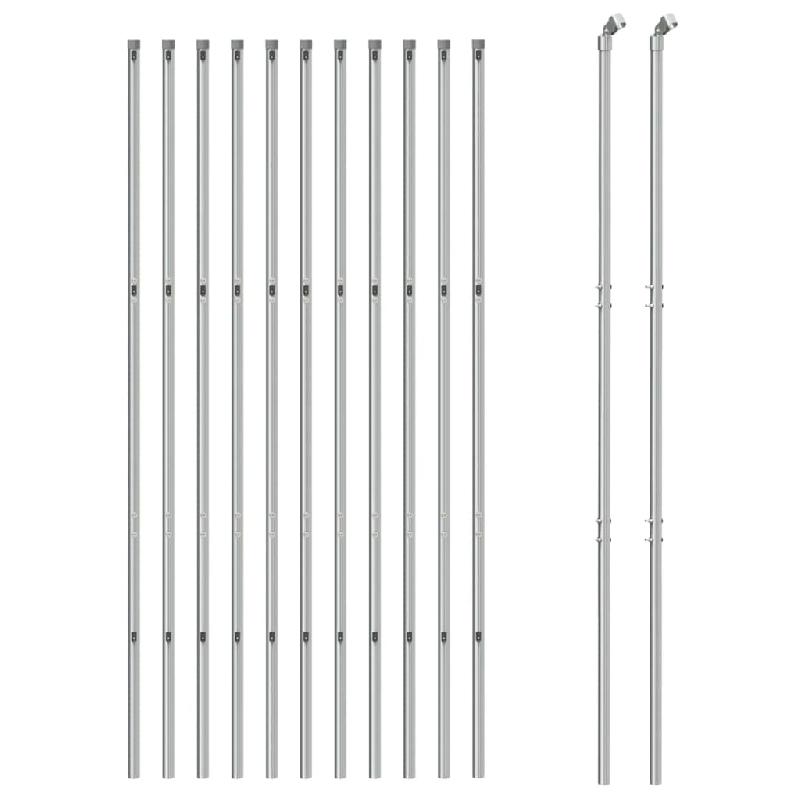Vidaxl clôture à mailles losangées argenté 1,8x25 m 154013_1