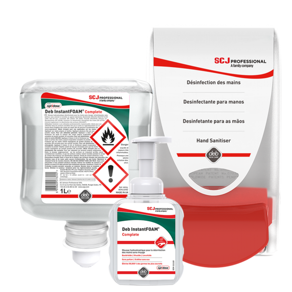 Desinfectant pour les mains deb instantfoam complete optidose™ pour distributeur mural carton de 6x1litre (iax1l)_1