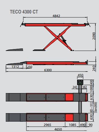 Pont élévateur à ciseaux  teco 4300_1