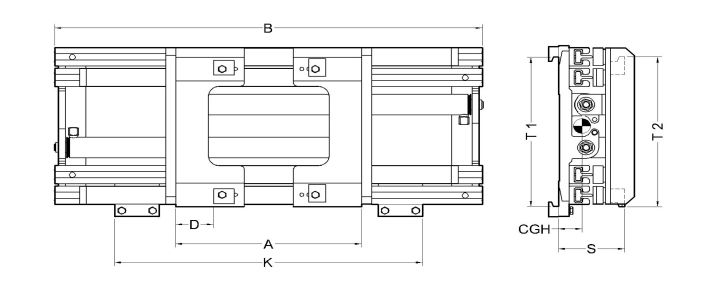 HP15D055 - Écarteurs et ajusteurs de fourche - Cebria - avec adaptateur, 2 fonctions hydrauliques_1