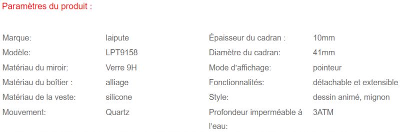 Montre de poitrine d’infirmière - Laipute - cadran 41mm - silicone extensible - gravure personnalisée_1