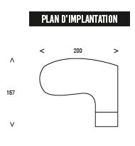 Plan Compact Manager Aeris avec Retour Caisson - Référence 9351 BD B - Fabrication Française - Plateau Chêne Gris, Piétement Blanc_1