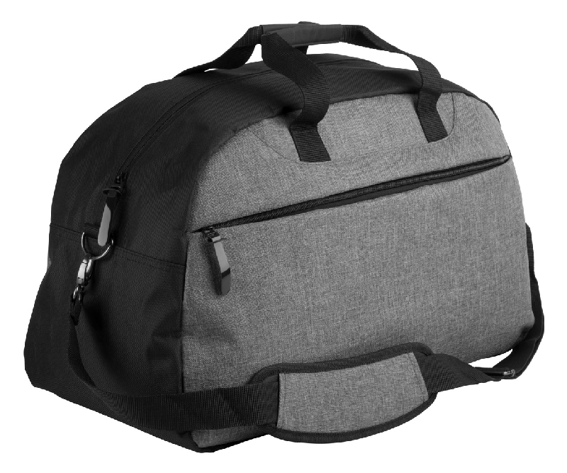 Sac de sport - polyester 600D - compartiment zippé et bandoulière réglable - couleur gris_1