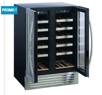 Cave à vin 2 portes - Frigo à vin multi-températures - 865x595x573mm - Modèle SV90_1