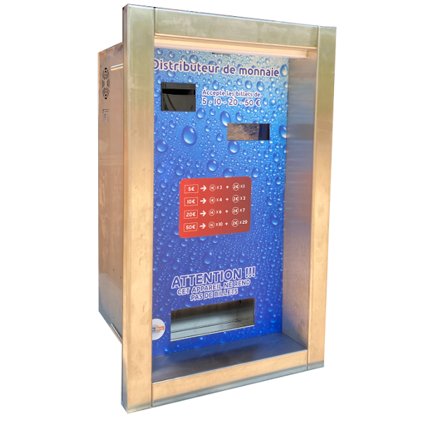 Distributeur de jetons encastrable - 1 ou 2 hopper universel avec pièces et/ou billets - accès arrière_1