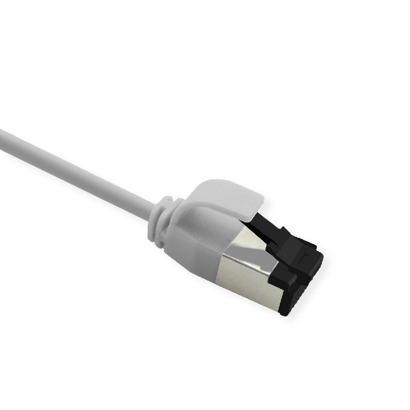 ROLINE Cordon Cat.8 (Classe I) U/FTP, Slim, fils tressés, LSOH, blanc, 0,15 m_1